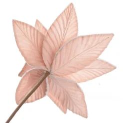 Frosted Pink Flower Clip with White Edge Christmas Flowers|