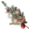 Gingerbread Flocked Christmas Spray Christmas Sprays|