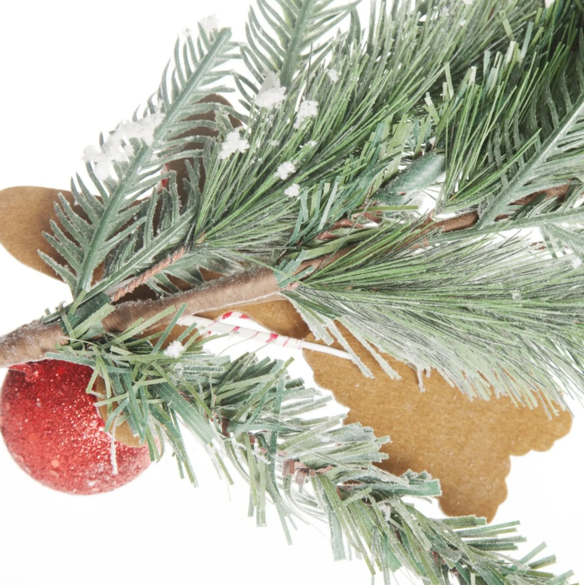 Gingerbread Flocked Christmas Spray Christmas Sprays|