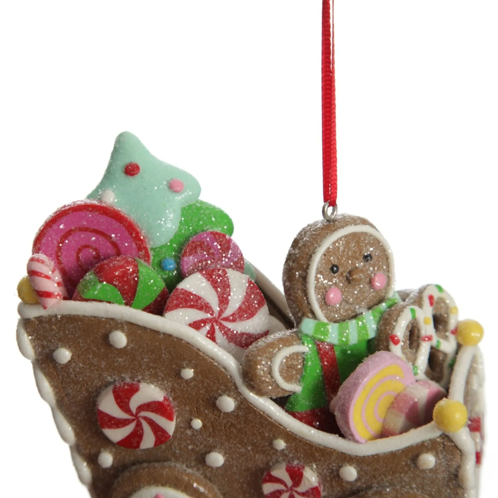 Gingerbread Man in Car Christmas Tree Decoration Christmas Tree Decorations|