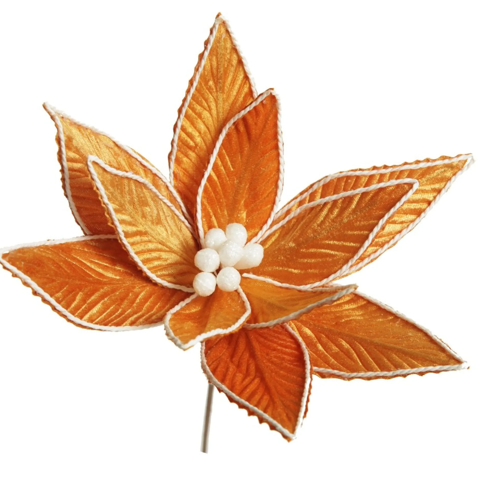 Gingerbread Poinsettia Flower Stem Christmas Flowers|