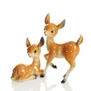 Glossy Retro Bambi Christmas Ornaments - Set of 2 Christmas Birds And Animals|