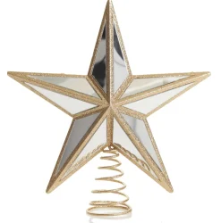 Gold and Mirror 3D Star Christmas Tree Topper Tree Toppers|