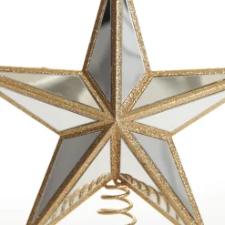 Gold and Mirror 3D Star Christmas Tree Topper Tree Toppers|