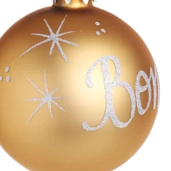 Gold Bling Monogram Christmas Bauble Personalised Baubles|