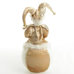 Gold Elf on Bauble Christmas Ornament Christmas Elves And Fairies|