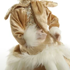 Gold Elf on Bauble Christmas Ornament Christmas Elves And Fairies|