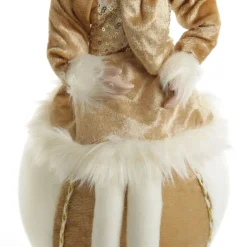 Gold Elf on Bauble Christmas Ornament Christmas Elves And Fairies|