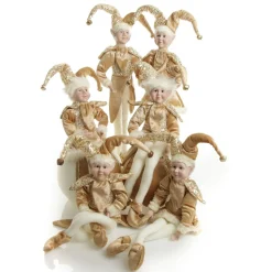 Gold Elf Sitting Christmas Ornament Christmas Elves And Fairies|