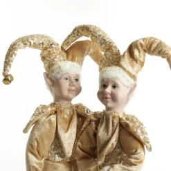 Gold Elf Standing Christmas Ornament Christmas Elves And Fairies|