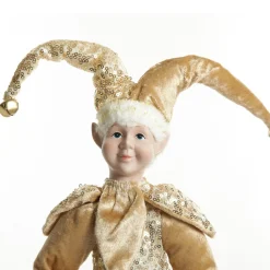 Gold Elf Standing Christmas Ornament Christmas Elves And Fairies|