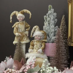 Gold Elf Standing Christmas Ornament Christmas Elves And Fairies|