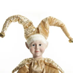 Gold Elf Standing Christmas Ornament Christmas Elves And Fairies|