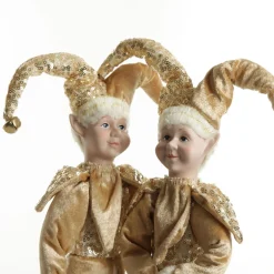 Gold Elf Standing Christmas Ornament Christmas Elves And Fairies|