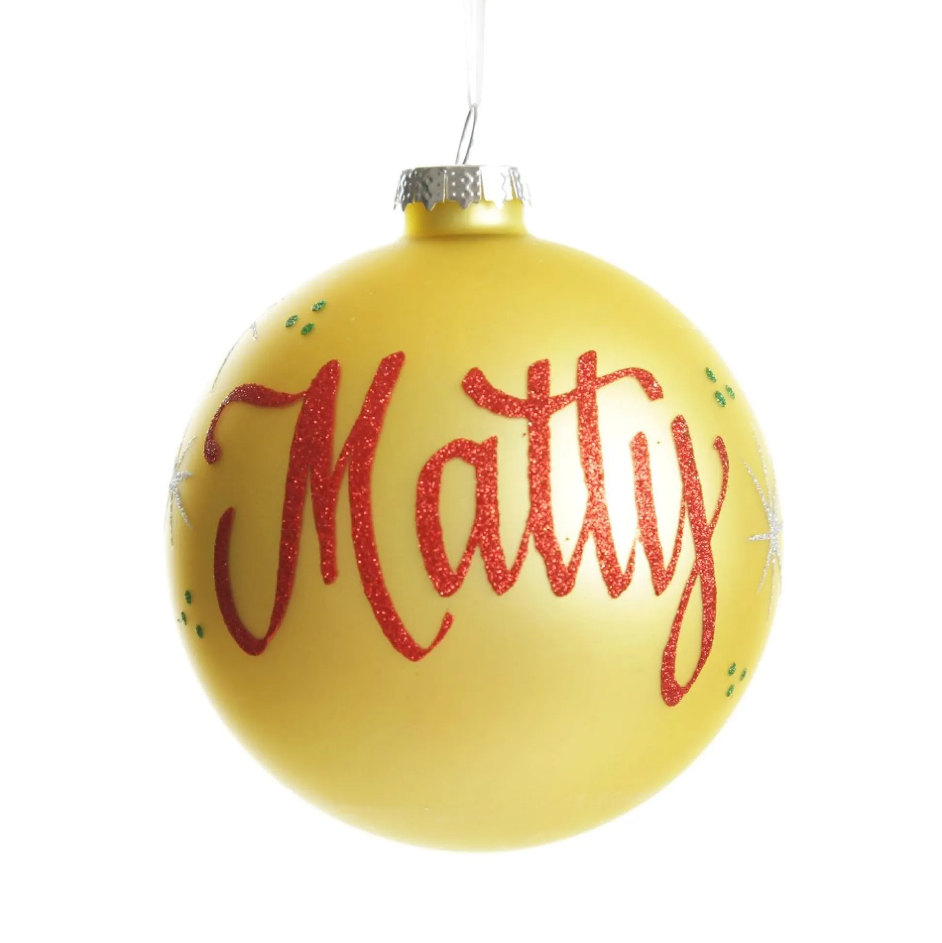 Gold Glass Personalised Christmas Bauble Personalised Baubles|