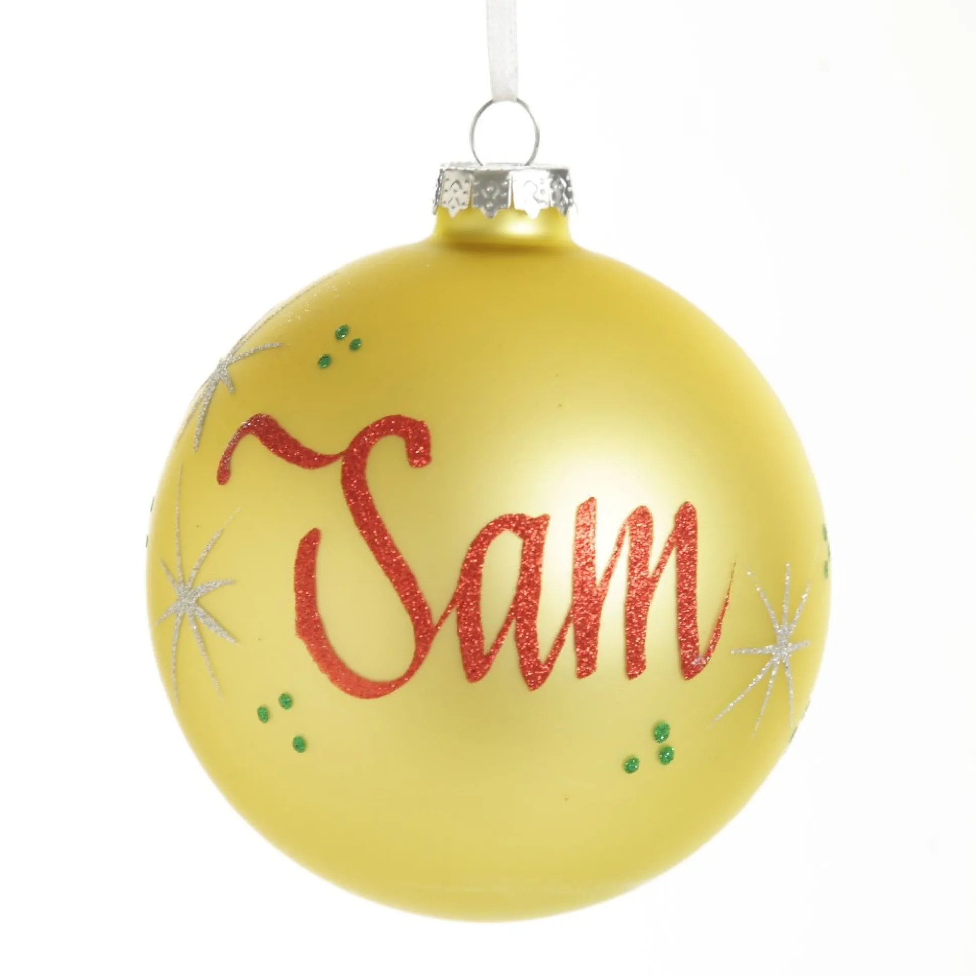 Gold Glass Personalised Christmas Bauble Personalised Baubles|
