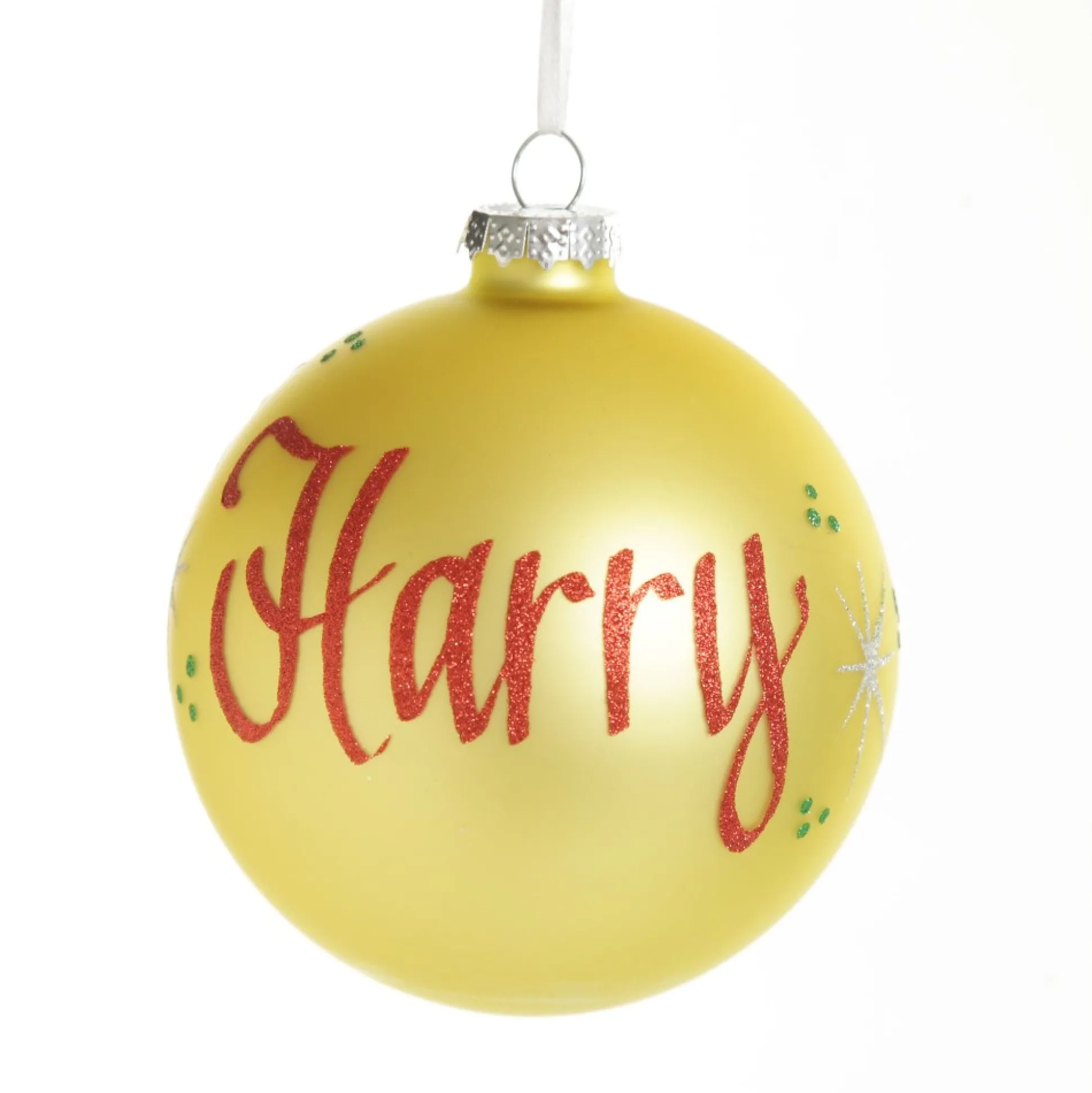 Gold Glass Personalised Christmas Bauble Personalised Baubles|