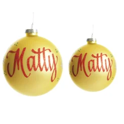Gold Glass Personalised Christmas Bauble Personalised Baubles|