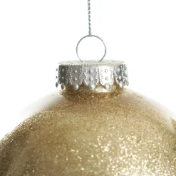 Gold Glitter Christmas Bauble Decorative Christmas Baubles|