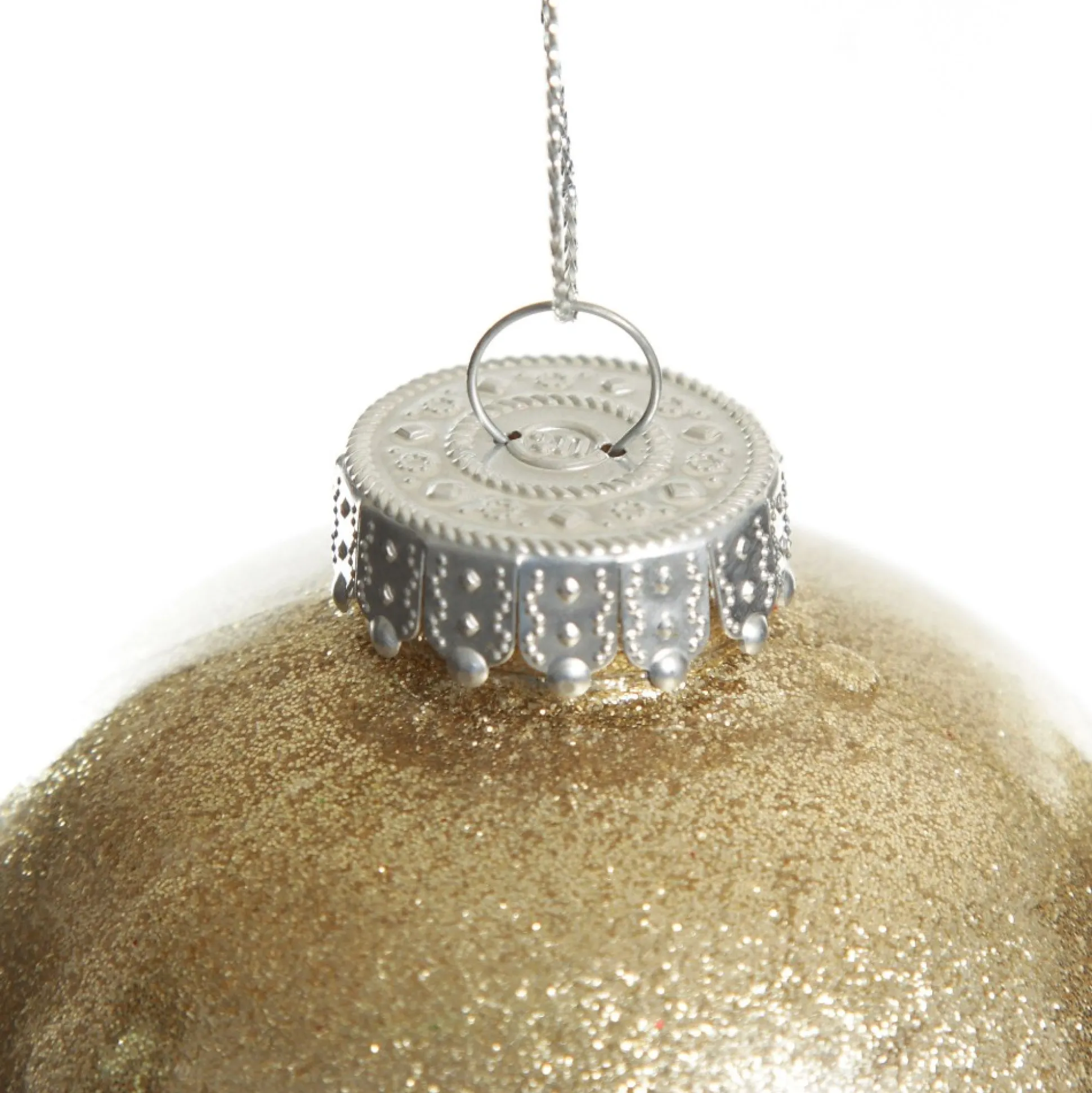 Gold Glitter Christmas Bauble Decorative Christmas Baubles|