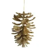 Gold Glitter Faux Hanging Pinecone Pinecones And Acorns|