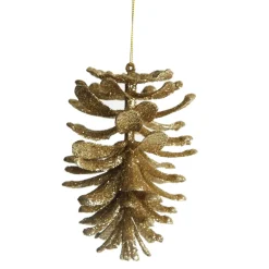 Gold Glitter Faux Hanging Pinecone Pinecones And Acorns|