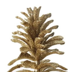 Gold Glitter Faux Hanging Pinecone Pinecones And Acorns|