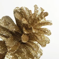 Gold Glitter Faux Hanging Pinecone Pinecones And Acorns|