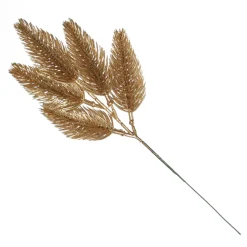 Gold Glitter Pine Bud Pick - Set of 2 Christmas Pick|