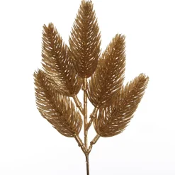 Gold Glitter Pine Bud Pick - Set of 2 Christmas Pick|