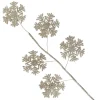 Gold Glitter Snowflake Christmas Spray Christmas Tree Picks|
