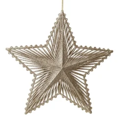 Gold Hollow Glitter Star Snowflakes And Stars|
