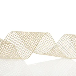 Gold Mesh Wired Christmas Ribbon Garland Tree Garlands|