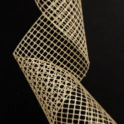 Gold Mesh Wired Christmas Ribbon Garland Tree Garlands|