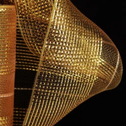 Gold Metallic Stripe Decomesh Roll Decomesh|