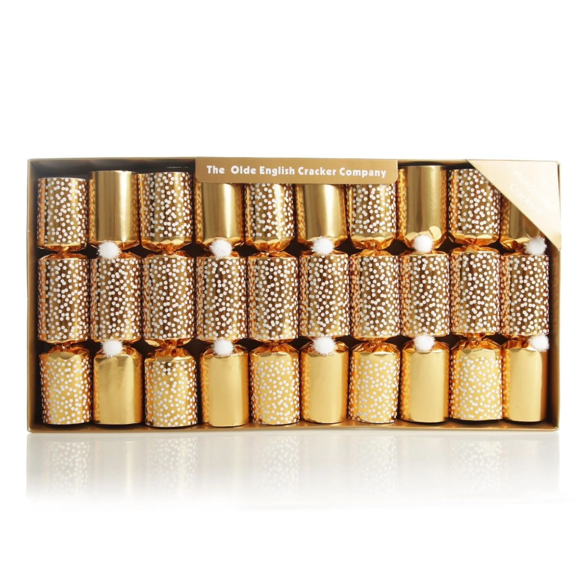 Gold Snowflake Christmas Bon Bons - Pack of 10 Christmas Bon Bons|