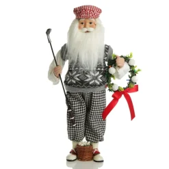Golfing Santa Christmas Ornament Christmas Figurines|