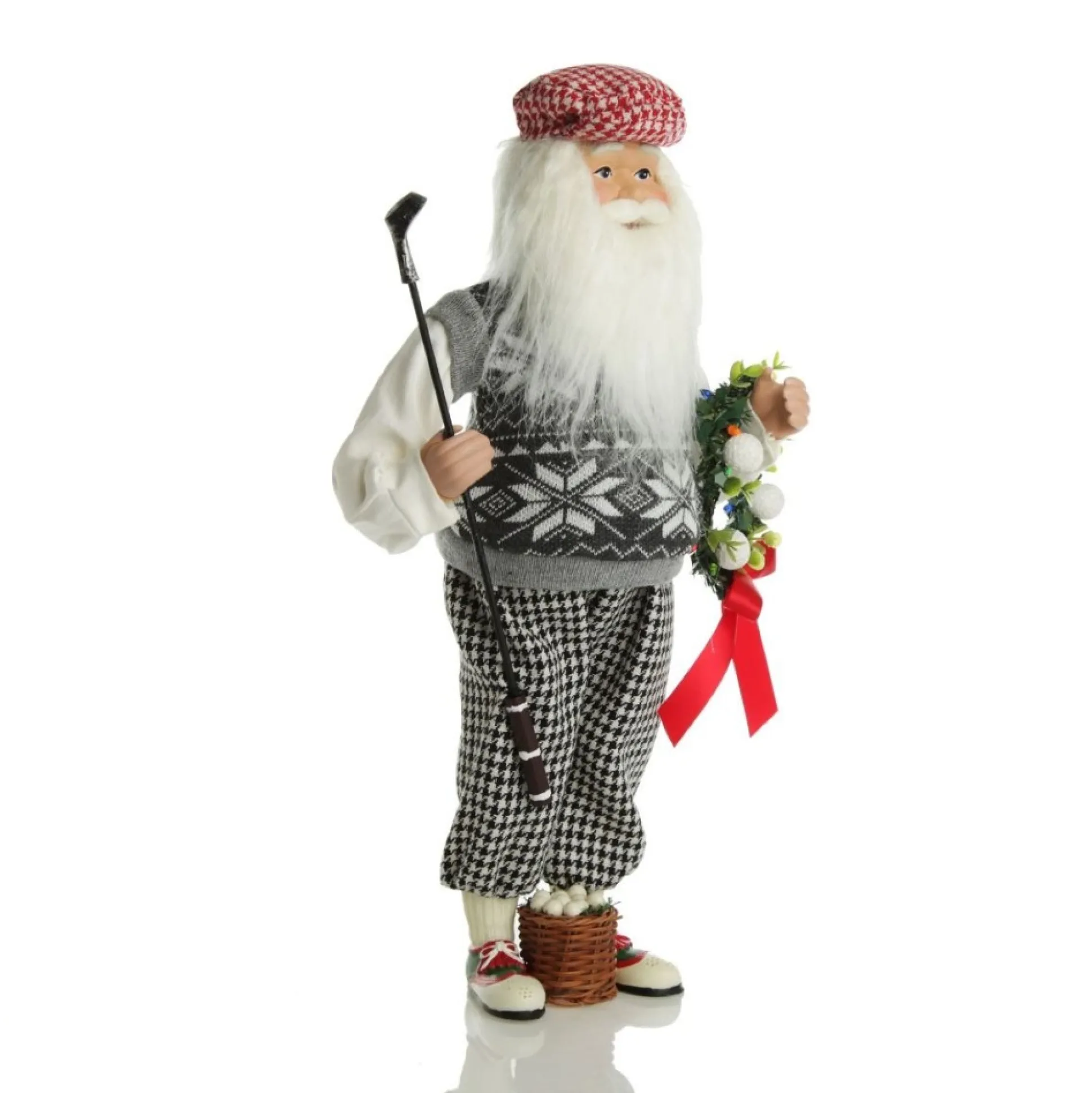 Golfing Santa Christmas Ornament Christmas Figurines|