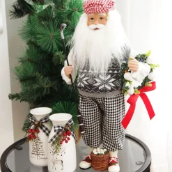 Golfing Santa Christmas Ornament Christmas Figurines|