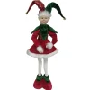 Green and Red Elf Standing Christmas Ornament Christmas Elves And Fairies|