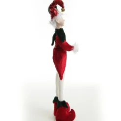 Green and Red Elf Standing Christmas Ornament Christmas Elves And Fairies|