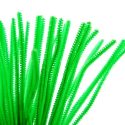 Green Chenille Stem Pipe Cleaners - Pack of 50 Christmas Craft Supplies|