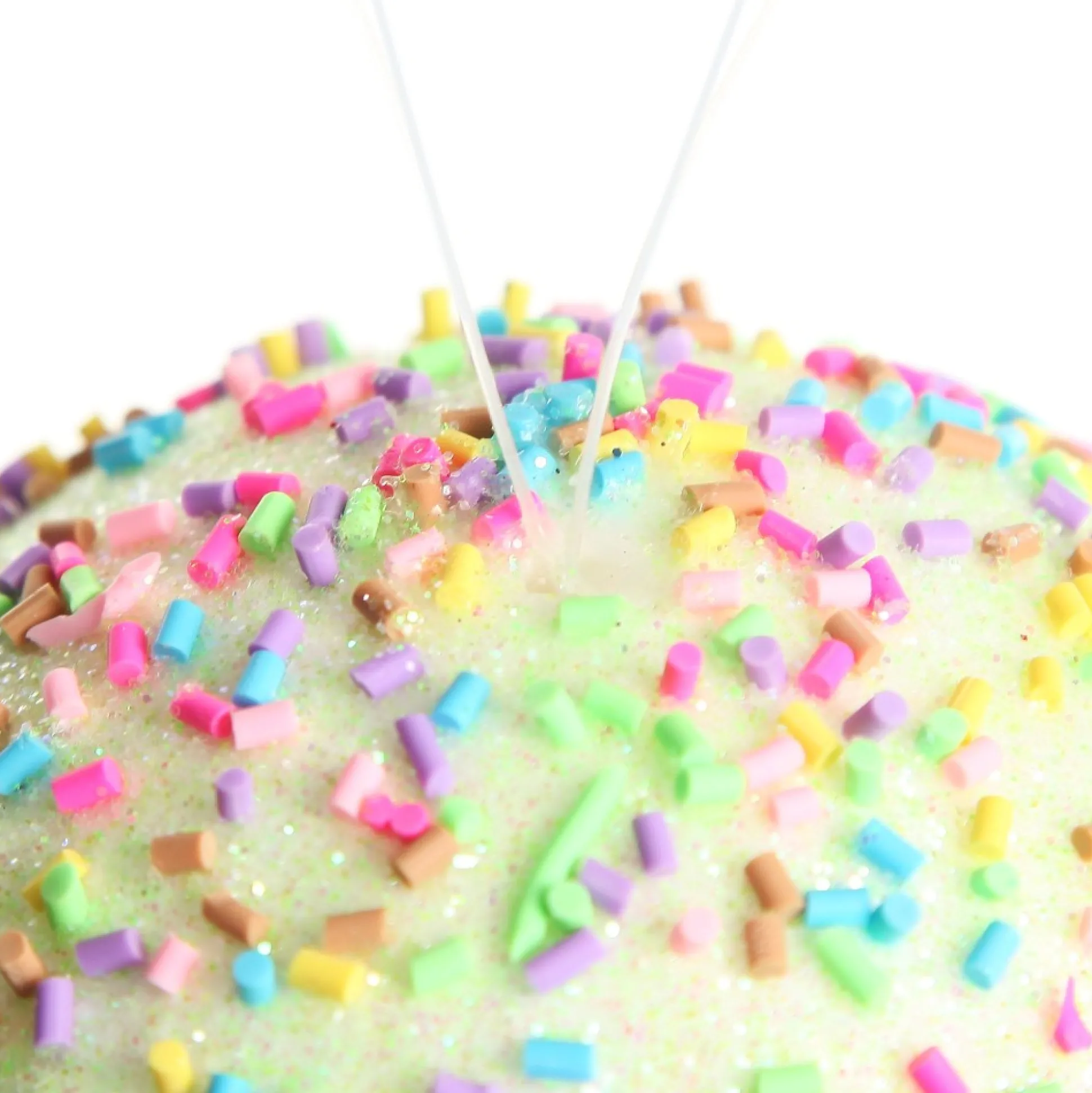 Green Glitter Christmas Bauble with Sprinkles Decorative Christmas Baubles|