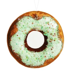 Green Iced Velvet Donut Christmas Tree Decoration Christmas Tree Decorations|