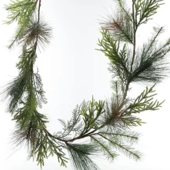Green Mixed Leaf Christmas Garland Christmas Garlands|