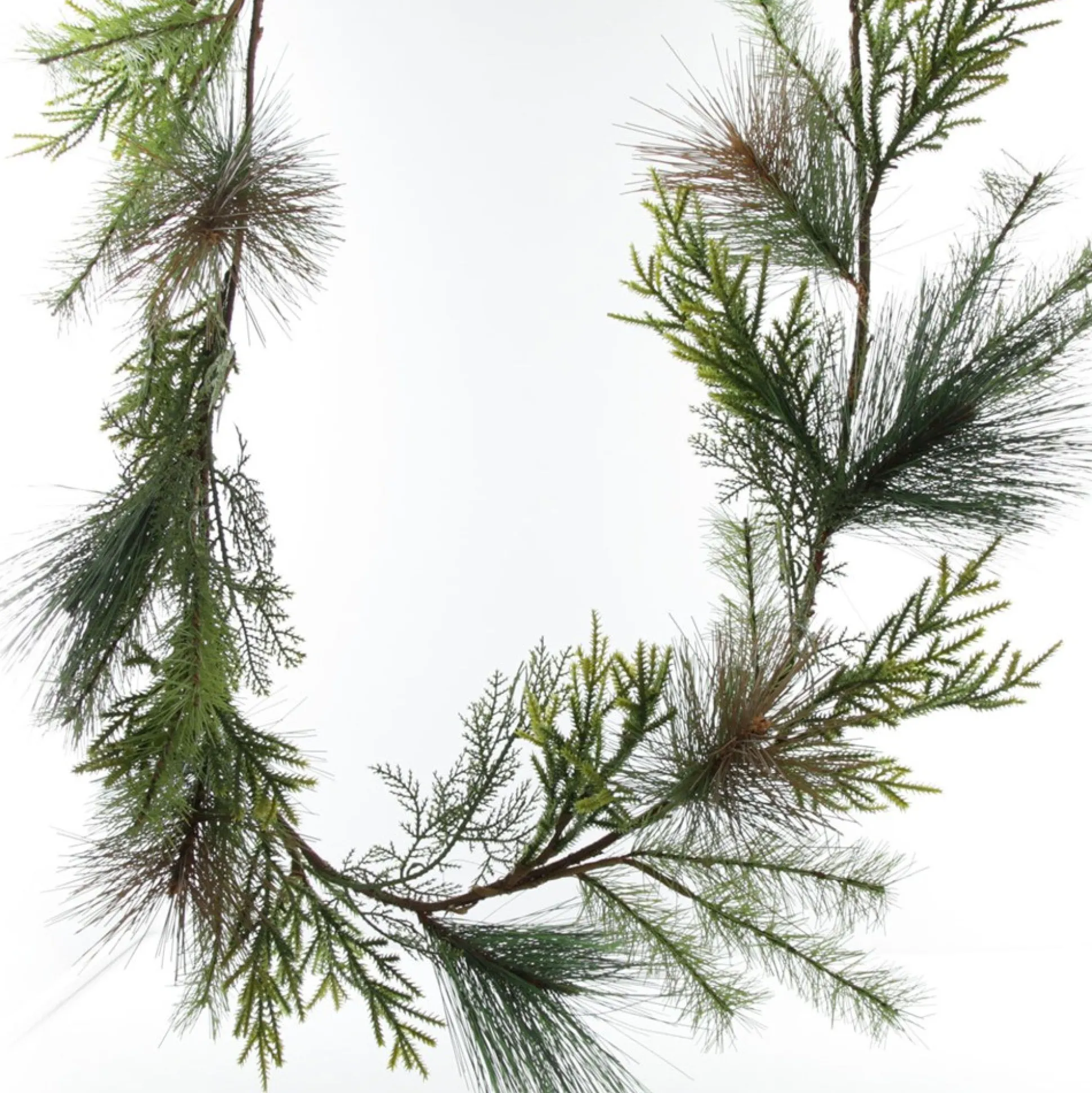Green Mixed Leaf Christmas Garland Christmas Garlands|