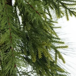 Green Mixed Leaf Christmas Teardrop Swag Christmas Wreaths|