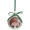 Green Nutcracker Christmas Disc Decorative Christmas Baubles|