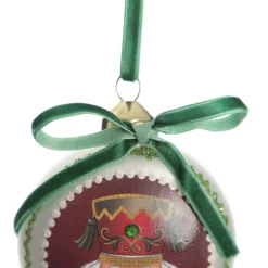 Green Nutcracker Christmas Disc Decorative Christmas Baubles|