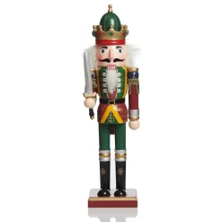 Green Nutcracker with Sword Christmas Ornament - Large Christmas Nutcrackers|